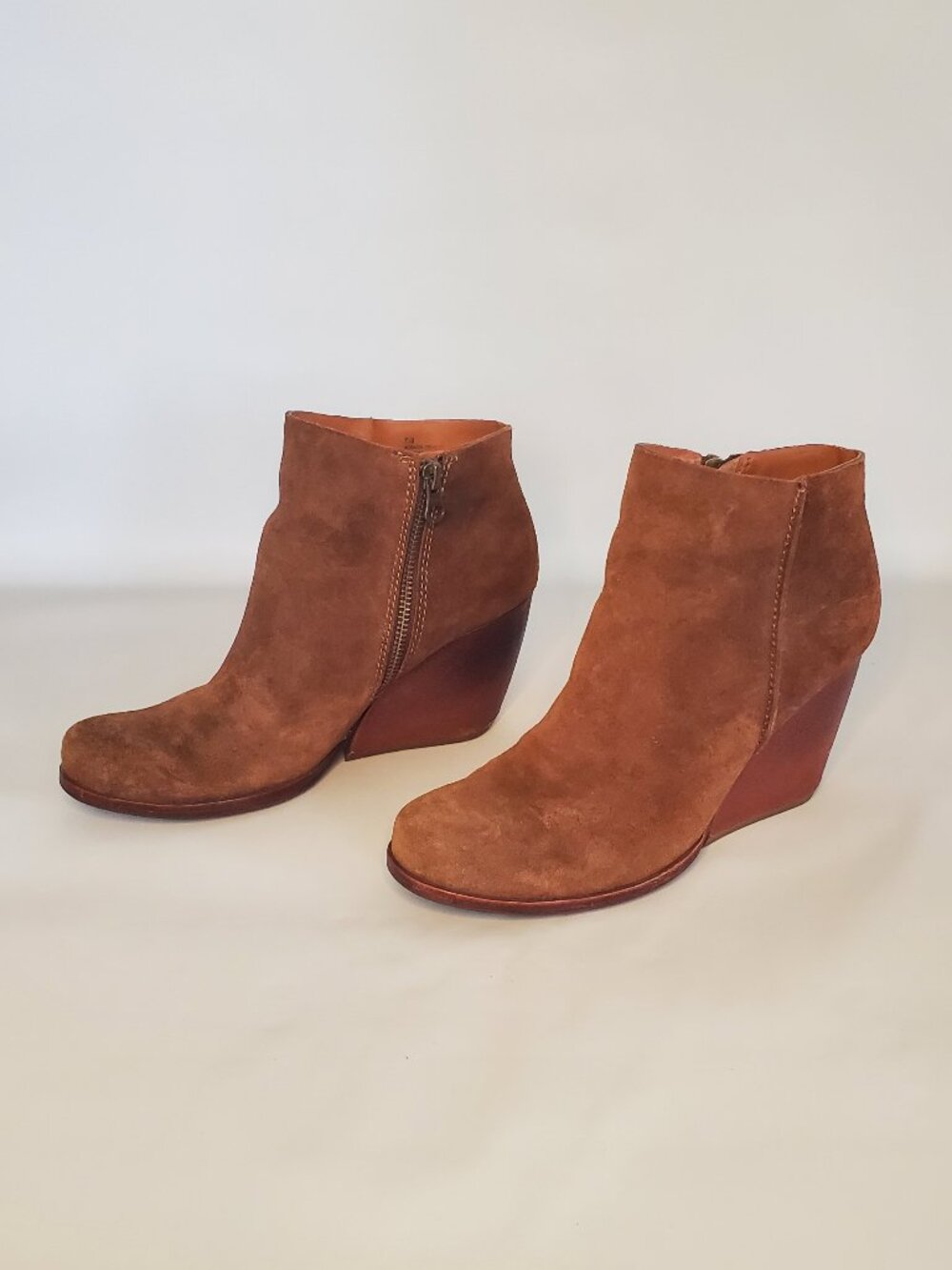 Korkease Natalya Wedge Boots Brown Suede Size 7.5